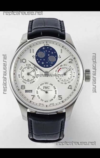 IWC Portuguese Perpetual Calendar Stainless Steel Swiss Replica Watch REF. IW503406