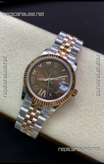 Rolex Datejust 278271 31MM Swiss Replica in 904L Steel in Brown Dial - 1:1 Mirror Replica