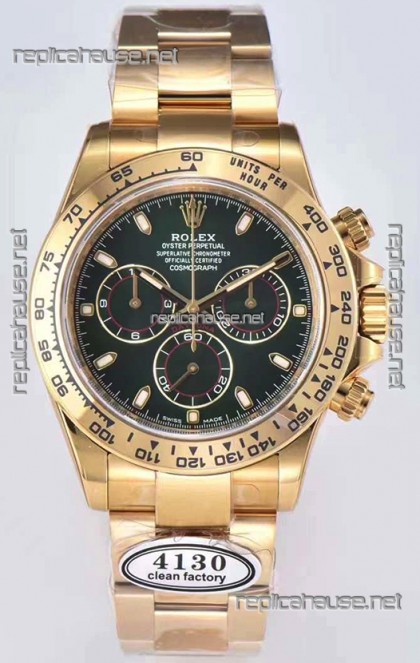 Rolex Cosmograph Daytona 116508 Yellow Gold Original Cal.4130 Movement - Improved Ultimate 904L Steel Watch