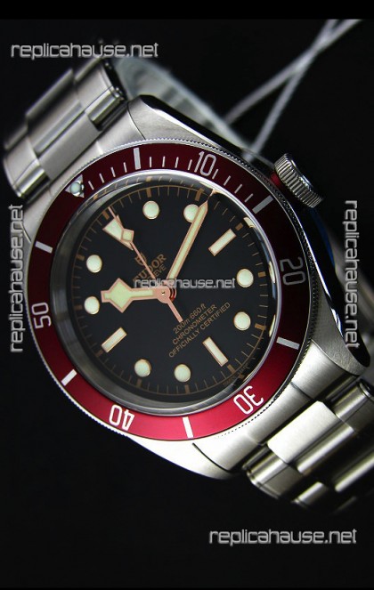 Tudor Heritage Black Bay Red Bezel Swiss Replica Watch 1:1 Ultimate Mirror Replica Edition