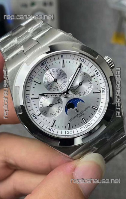 Vacheron Constantin Overseas Perpetual Calendar Ultra-Thin Steel Dial with Steel Strap