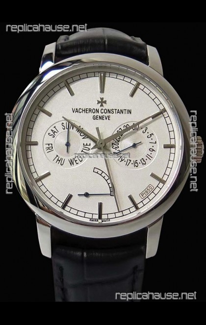 Vacheron Constantin Traditionnelle Day Date Steel Swiss Replica Watch 