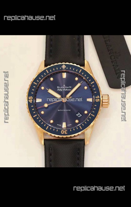 Blancpain Fifty Fathoms BATHYSCAPHE Rose Gold Edition Swiss Replica 1:1 Swiss Watch