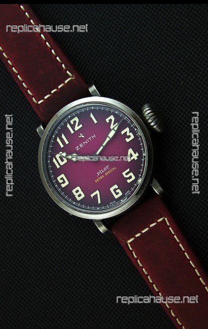 Zenith Pilot Type 20 Extra Special Purple Dial Swiss Replica Watch 40MM