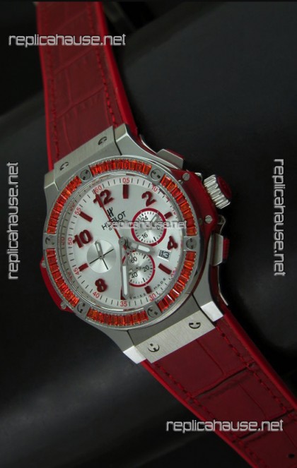 Hublot Big Bang Geneve Japanese Replica Watch in Aspen White Dial