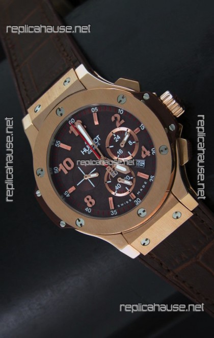 Hublot Big Bang Rose Gold Swiss Replica Watch - 1:1 Mirror Replica Watch