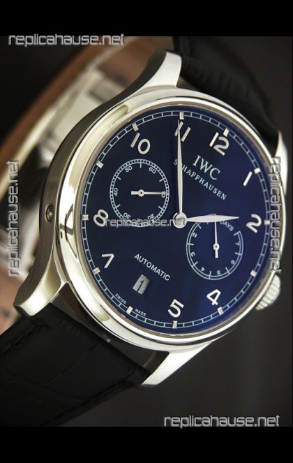 IWC Schaffhausen Japanese Replica Watch in Blue Dial