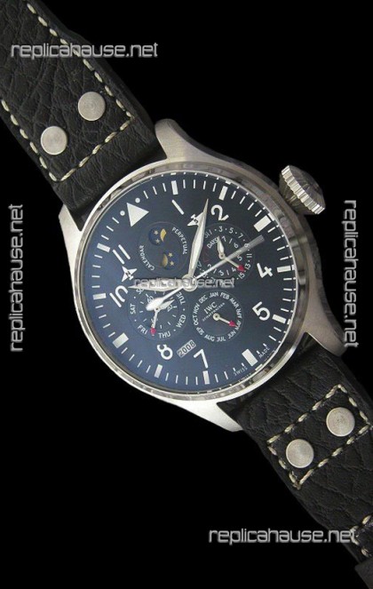 IWC Schaffhausen Japanese Replica Watch in Black Dial