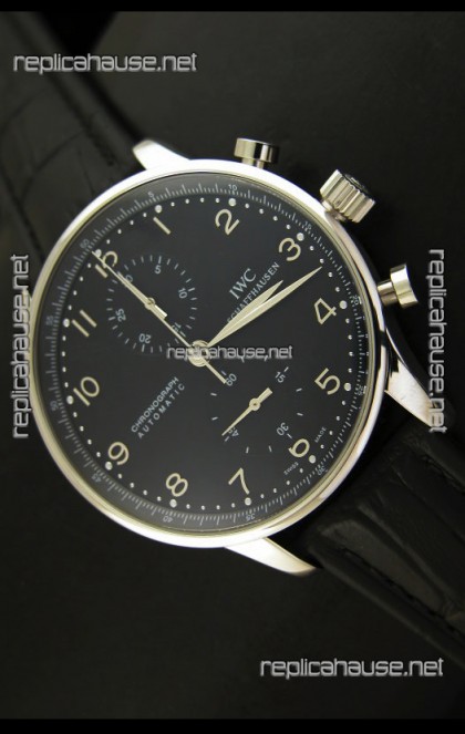 IWC Portuguese Chronograph Swiss Replica Watch in Stainless Steel 1:1 Mirror Replica Edition
