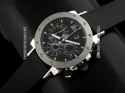 Jacob and Co EPIC II Swiss Watch in Black Carbon Dial