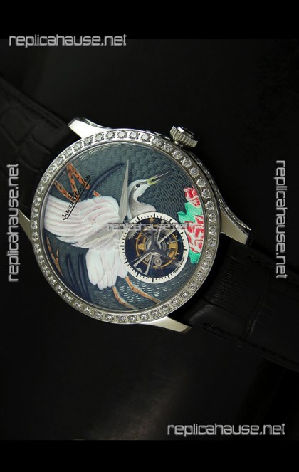 Jaeger LeCoultre Porcelain Crane Flying Tourbillon Watch - MIRROR REPLICA