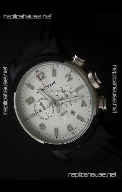 Montblanc Timewalker Watch Chrono in White Dial