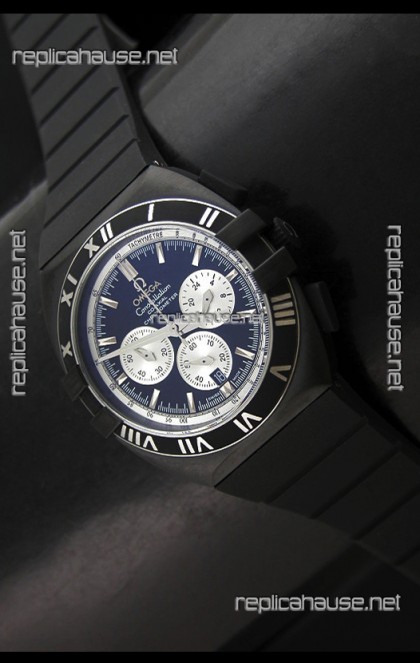 Omega Double Eagle Chronograph PVD Black Watch