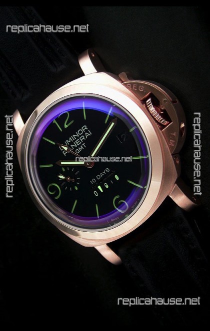Panerai Luminor GMT 10 Days Swiss Watch in Steel Case