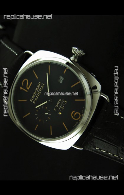 Panerai Radiomir 8 Days Japanese Replica Watch in Black Dial