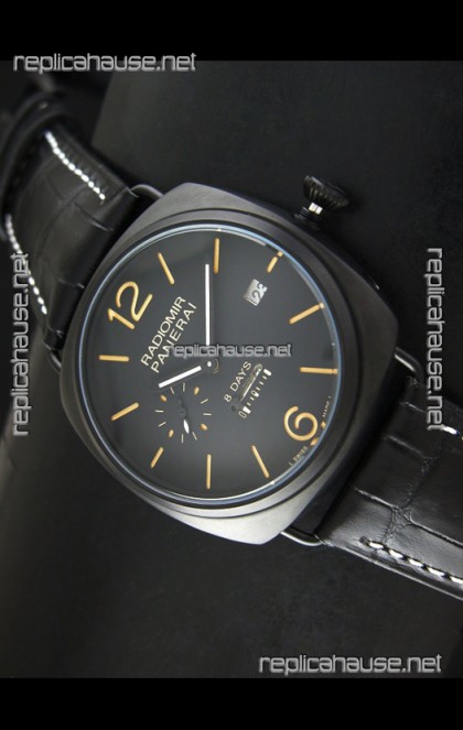 Panerai Radiomir 8 Days Japanese Replica Watch in PVD Casing