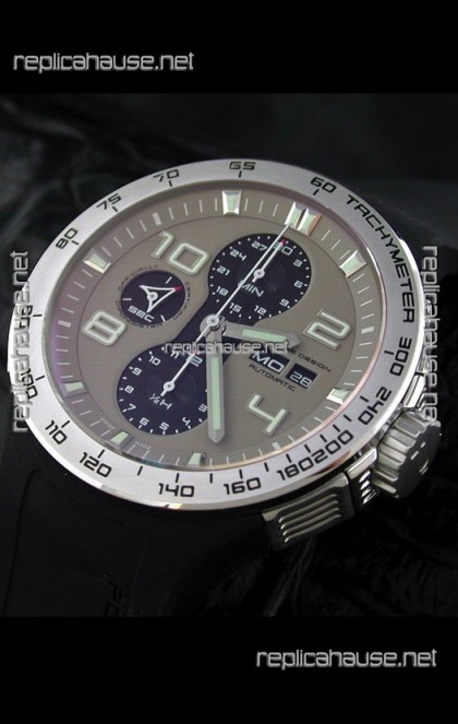 Porsche Design Flat Six P'6340 Swiss Chronograph Watch in Grey Dial