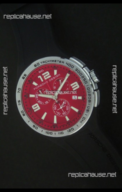 Porsche Design Flat Six P'6320 Japanese Watch in Red Dial