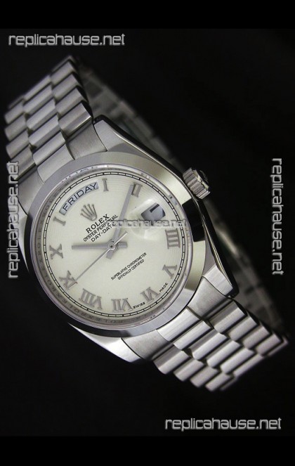 Rolex Day Date Swiss Replica Steel Watch