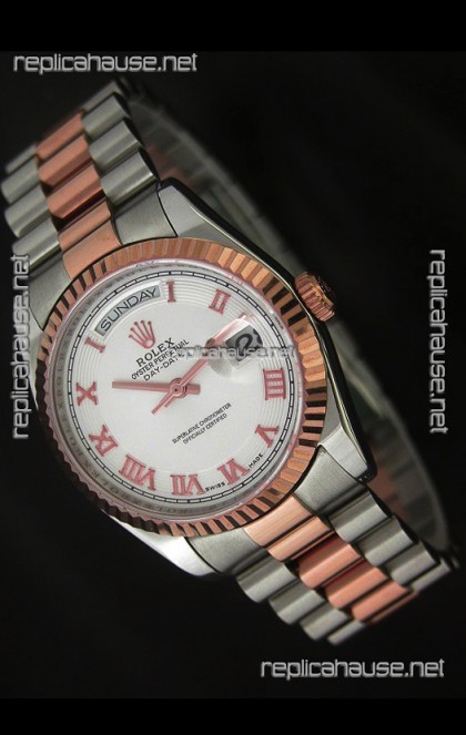 Rolex Day Date Japanese Replica Rose Gold Watch