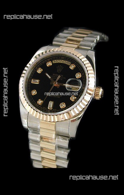 Rolex Day Date Japanese Watch in Two Tone