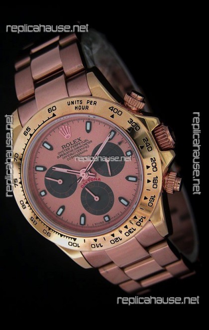 Rolex Daytona Cosmograph Swiss Replica Rose Gold Watch 