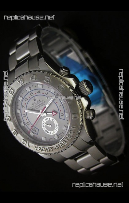 Rolex Yachtmaster II Swiss Replica Watch in Silver Dial