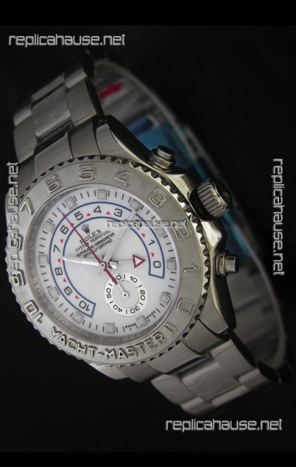 Rolex Yachtmaster II Japanese Replica Watch in White Dial