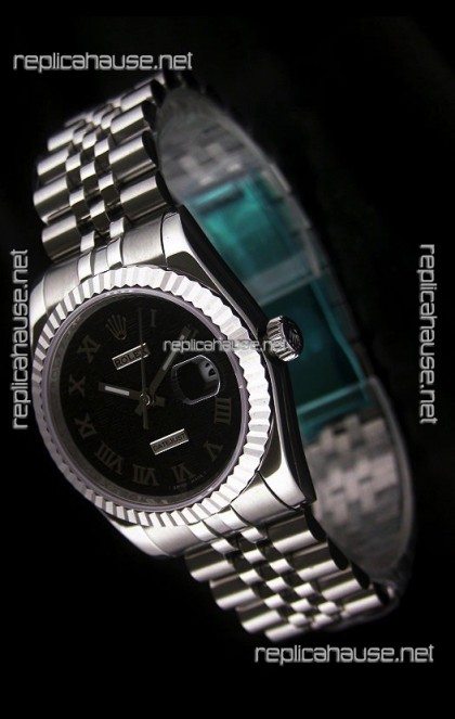 Rolex Datejust Japanese Replica Watch in Black Dial