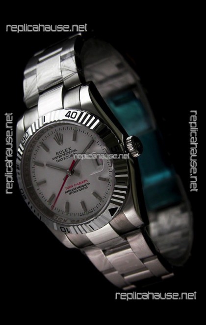 Rolex Datejust Turn O Graph Replica Watch in Black Dial