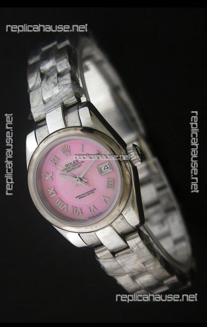 Rolex Datejust Oyster Perpetual Superlative ChronoMeter Swiss Watch in Pink Dial