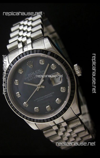 Rolex Datejust Swiss Replica Automatic Watch in Grey Dial