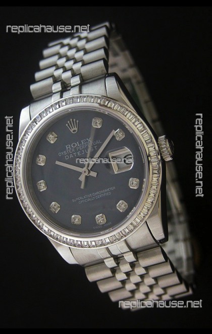 Rolex Datejust Japanese Replica Watch in Grey Dial