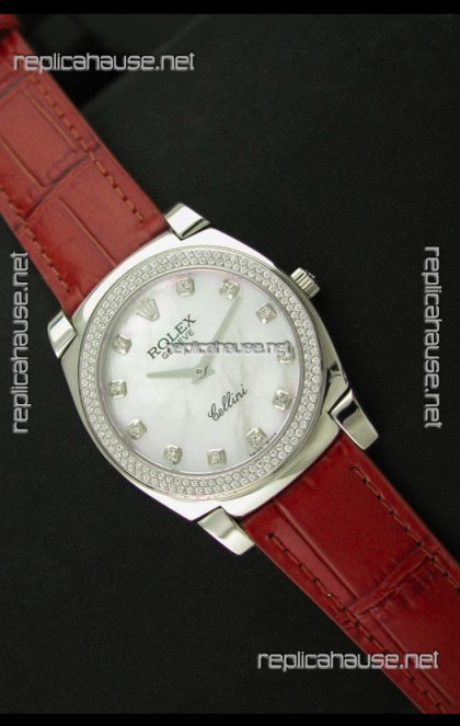 Rolex Cellini Japanese Replica Watch in Diamond Hour Markers