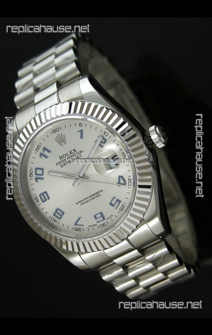 Rolex Replica Datejust Mens Japanese Watch in Arabic Numerals Dial - 41MM