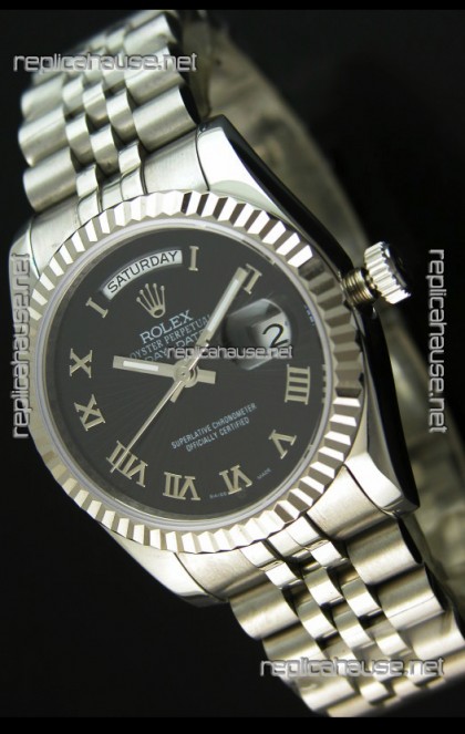 Rolex Replica Datejust Mens Japanese Watch in Black Dial - 41MM