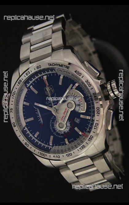 Tag Heuer Grand Carrera Calibre 36  Swiss Chronograph Watch in Blue Dial