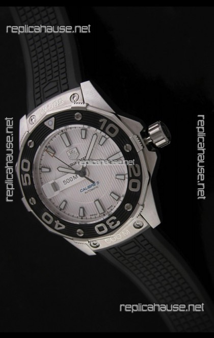 Tag Heuer Grand Carrera Caliber 5 Swiss Watch in White Dial