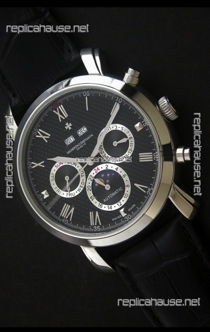 Vacheron Constantin Perpetual Calendar Japanese Watch in Black Dial