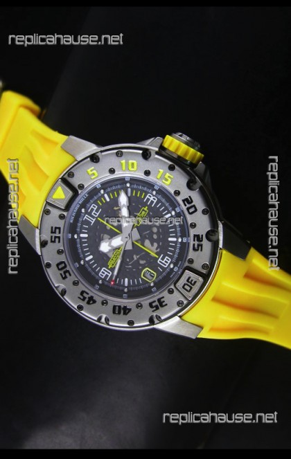Richard Mille RM028 Automatic Diver's Swiss Replica Watch in Yellow