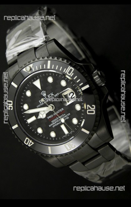 Rolex Pro Hunter Submariner Japanese Replica Watch in Carbon Case