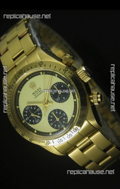 Rolex Daytona 6263 Cosmograph White Dial in Gold Case