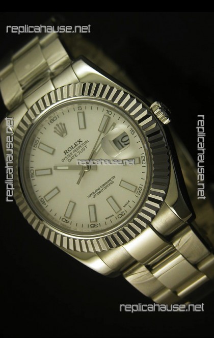 Rolex Datejust Swiss Watch in White Dial - 2836-2 ETA 