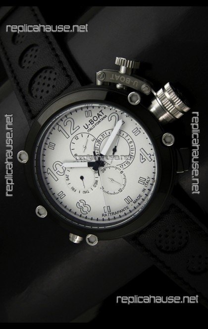 U-Boat Flightdeck Rattrapante Japanese Automatic Watch in PVD Casing