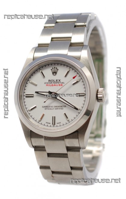 Rolex Milgauss Swiss Replica Watch - 40MM Off White Dial