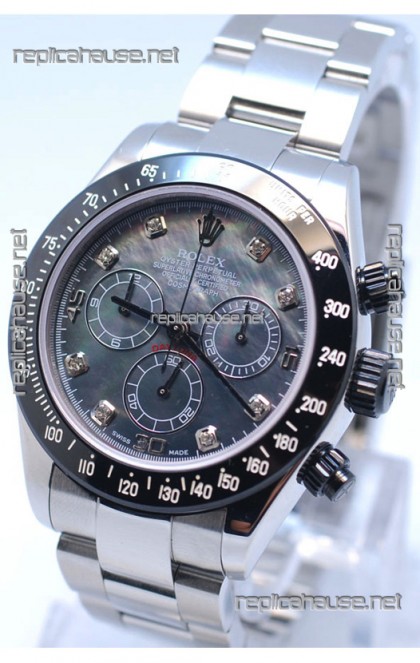 Rolex Project X Daytona Limited Edition Series II Cosmograph MonoBloc Cerachrom Swiss Watch in Black Pearl Dial