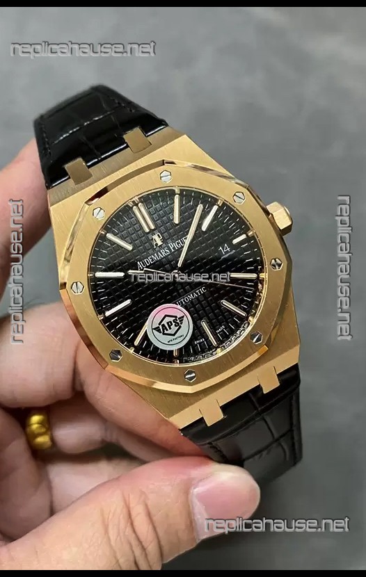 Audemars Piguet Royal Oak 15510 50th Anniversary 41MM Black Dial Rose Gold 41MM 1:1 Mirror Replica