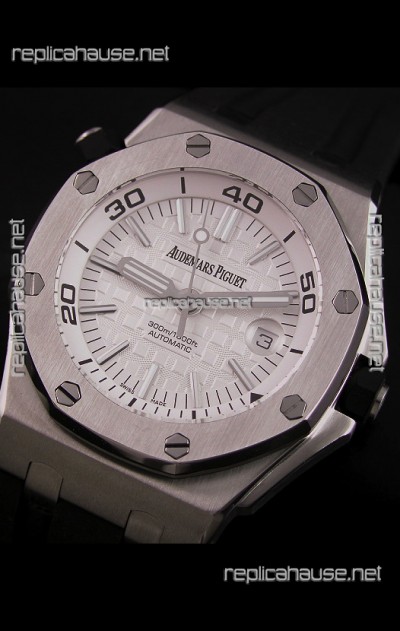 Audemars Piguet Royal Oak Scuba Swiss Watch in White Dial