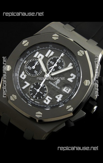 Audemars Piguet Chronopassion Titanium Swiss Watch - Secs hands at 12 O'Clock