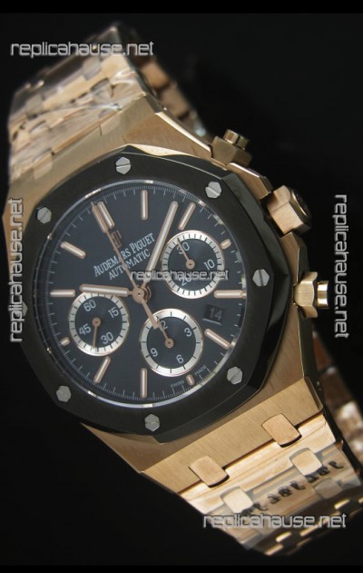 Audemars Piguet Royal Oak Rose Gold in Blue Ceramic Dial - 1:1 Mirror Replica